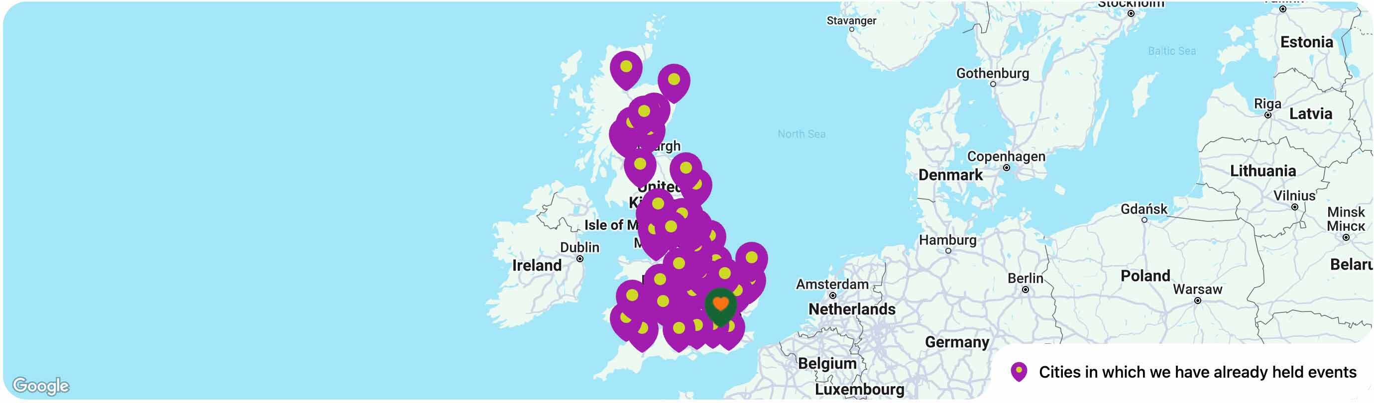 Map with our locations