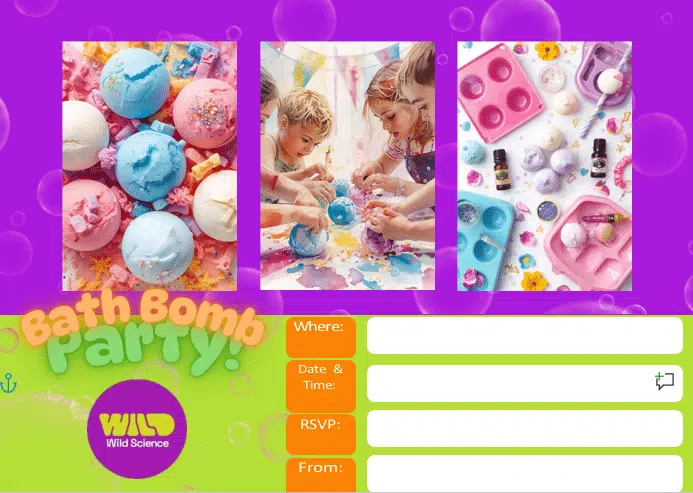 Bath Bomb Party Invitation