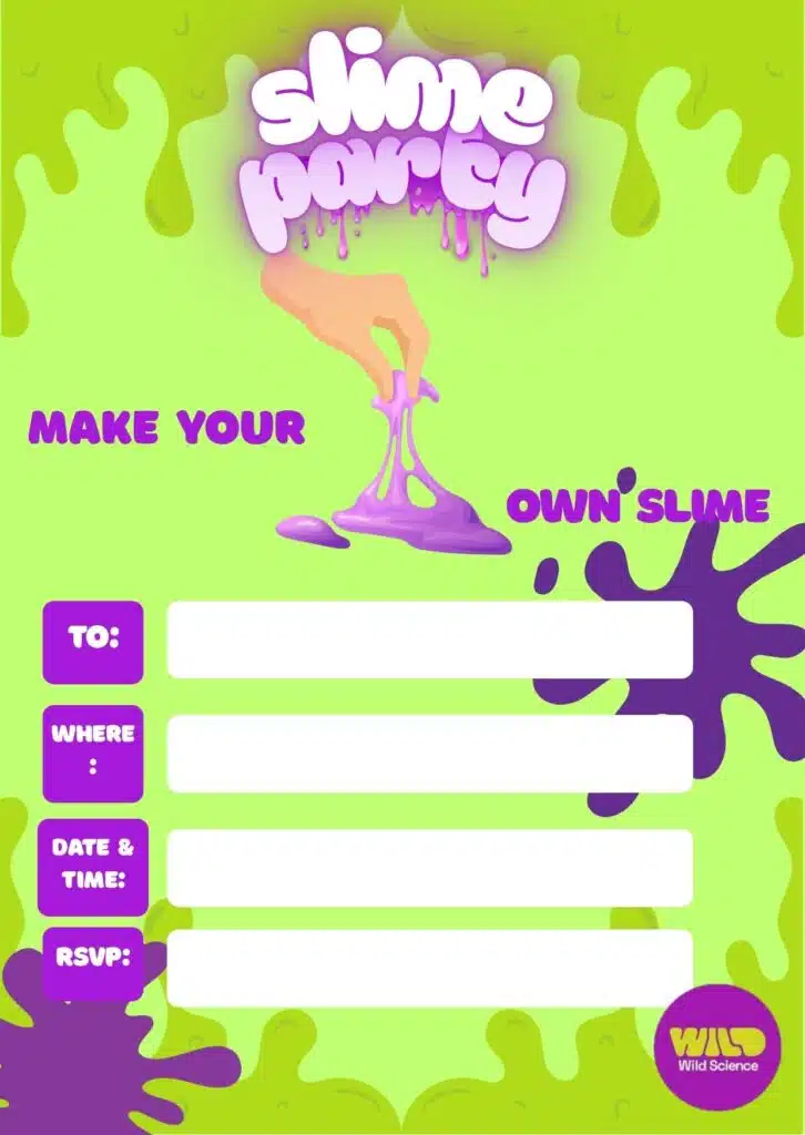 Slime Party Invitation