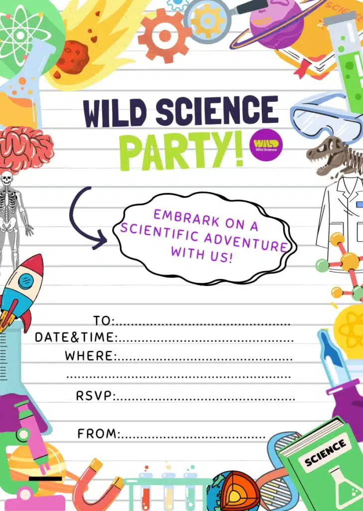 Science Party Invite